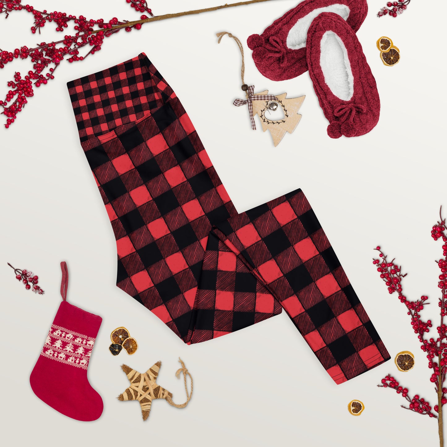 Gorky #Datass Sitgreaves County Red Plaid Yoga Pants