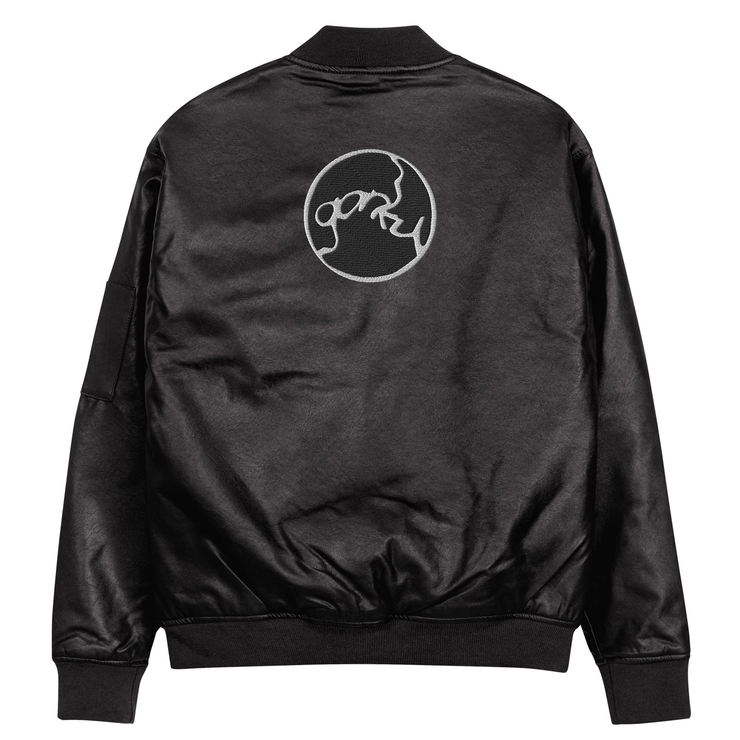 Gorky Faux Leather Bomber Jacket