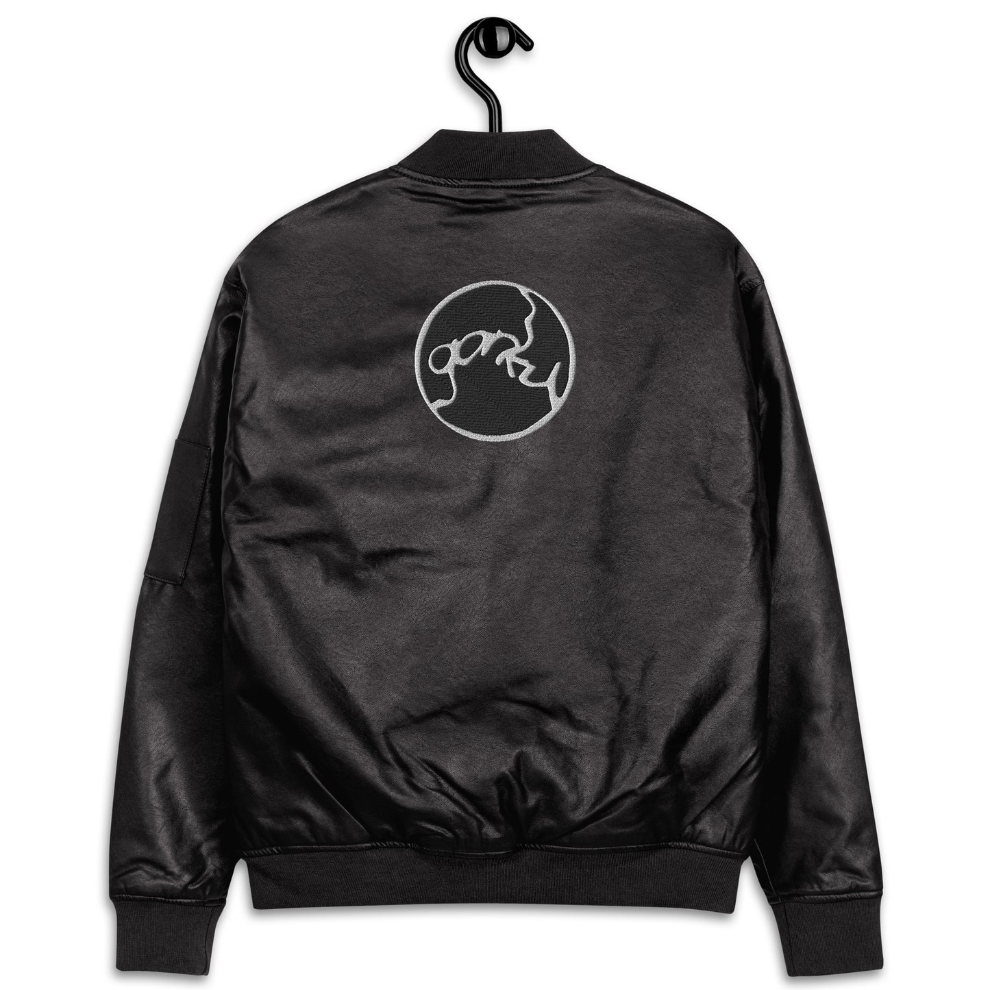 Gorky Faux Leather Bomber Jacket