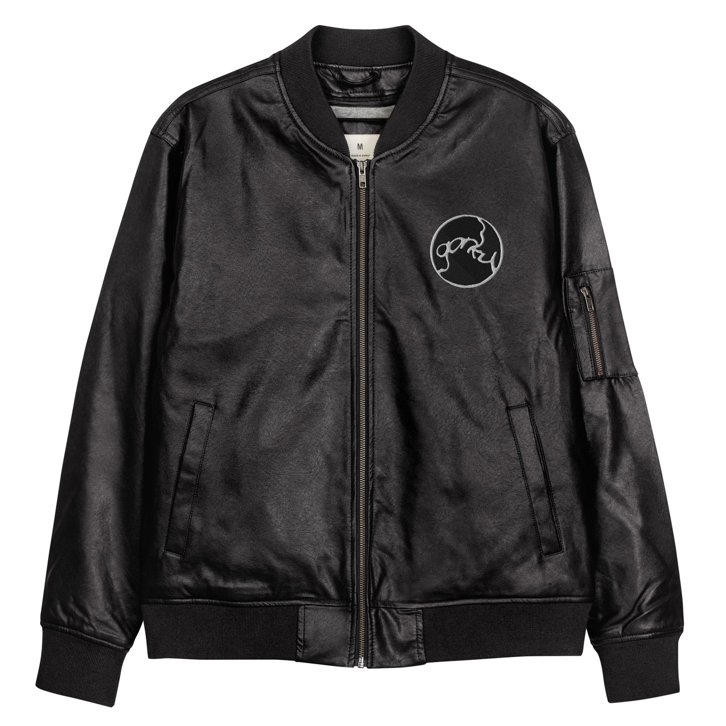 Gorky Faux Leather Bomber Jacket