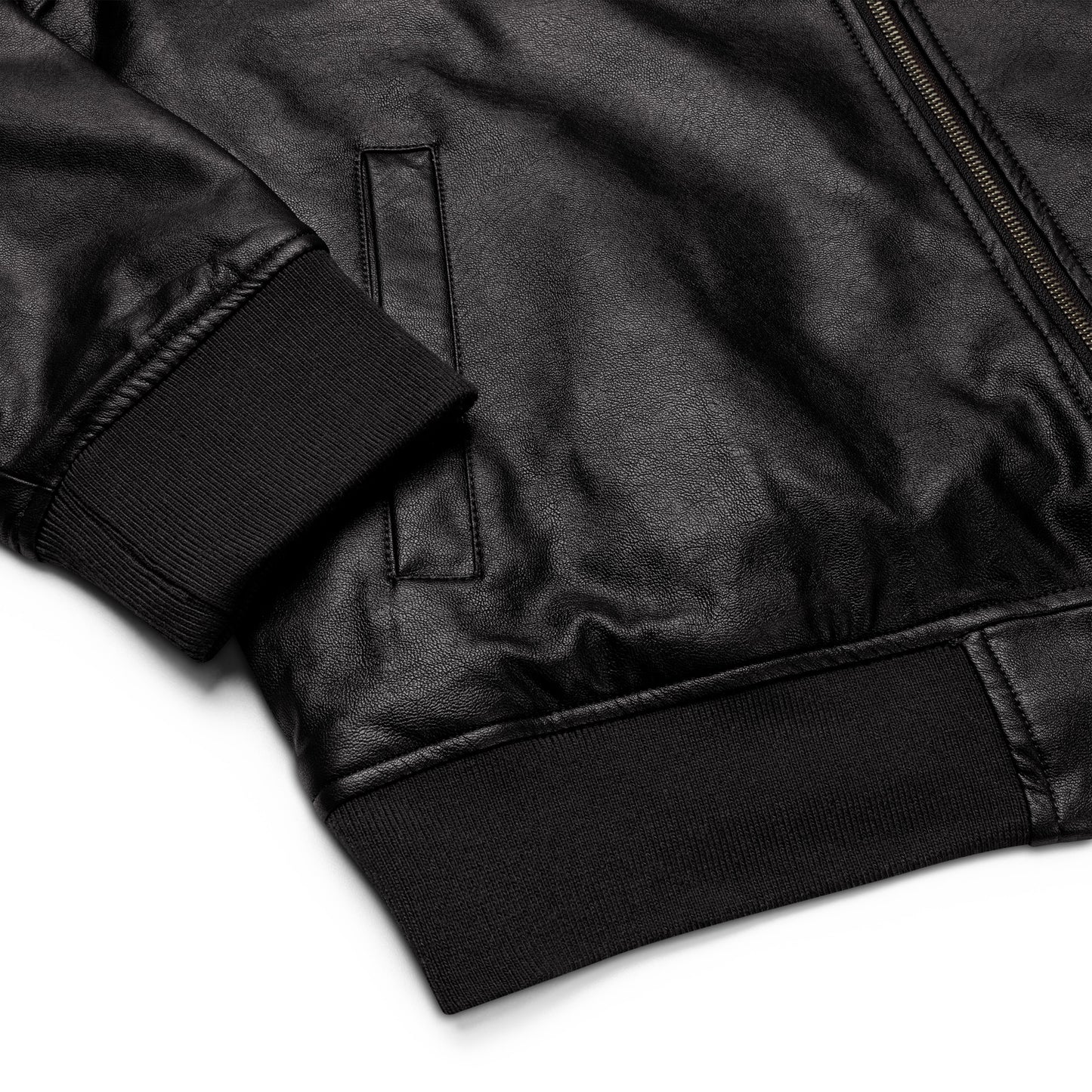 Gorky Faux Leather Bomber Jacket
