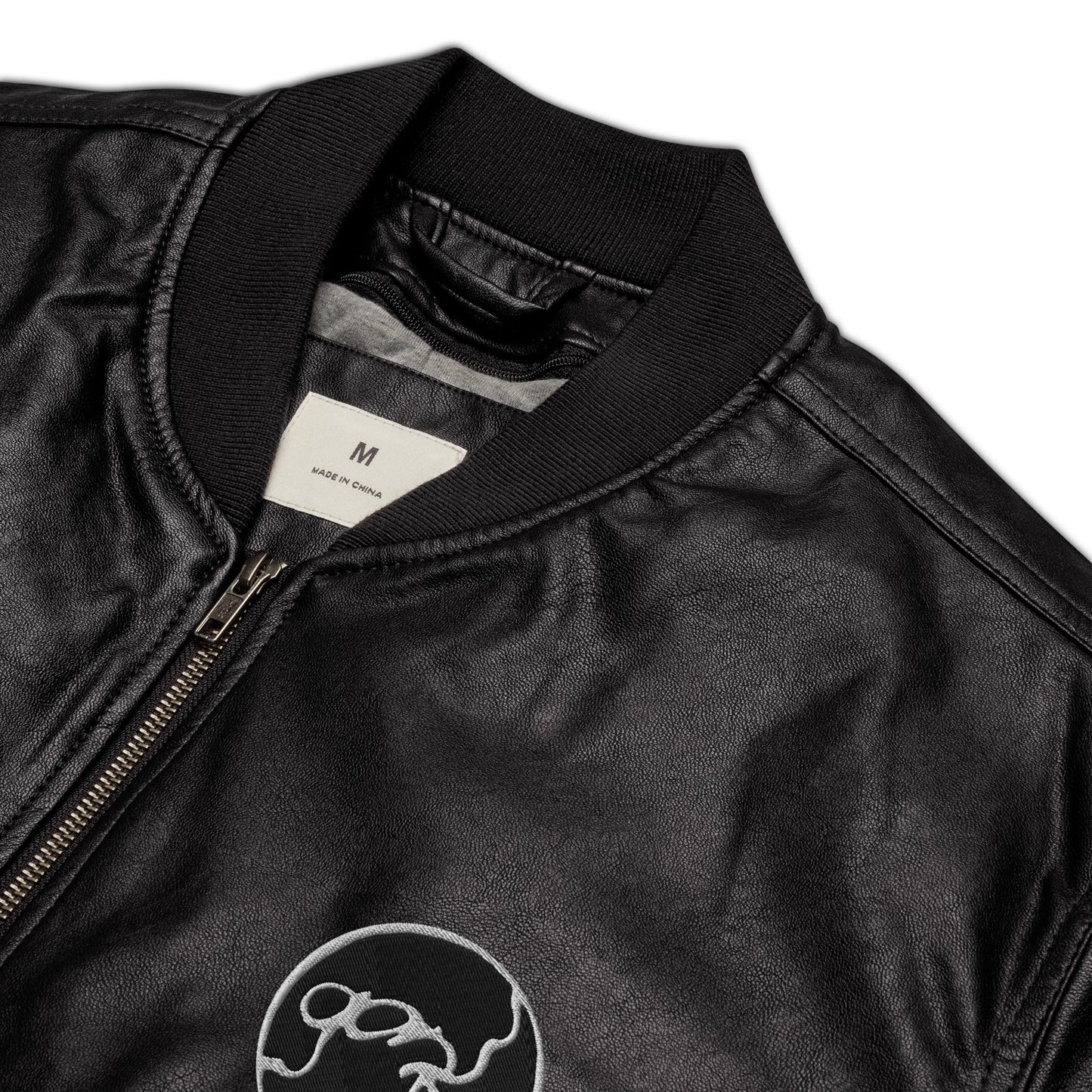 Gorky Faux Leather Bomber Jacket