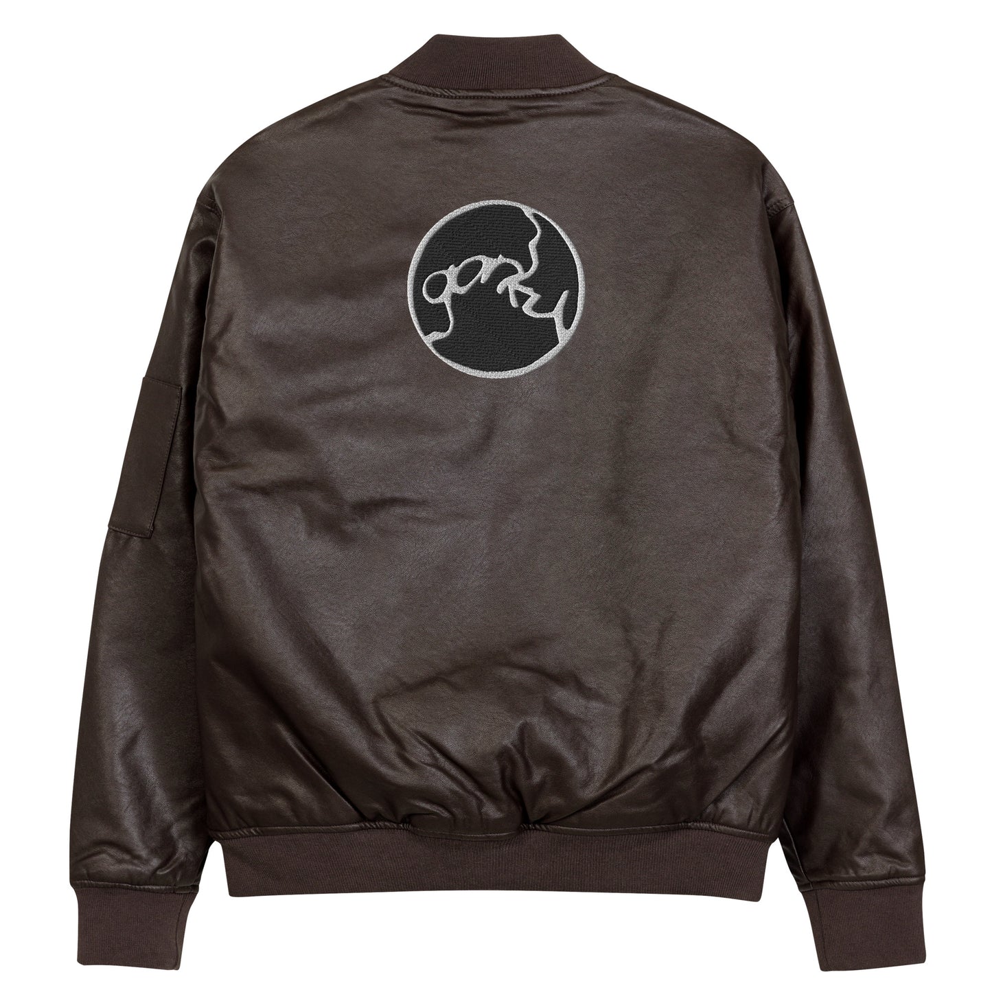Gorky Faux Leather Bomber Jacket