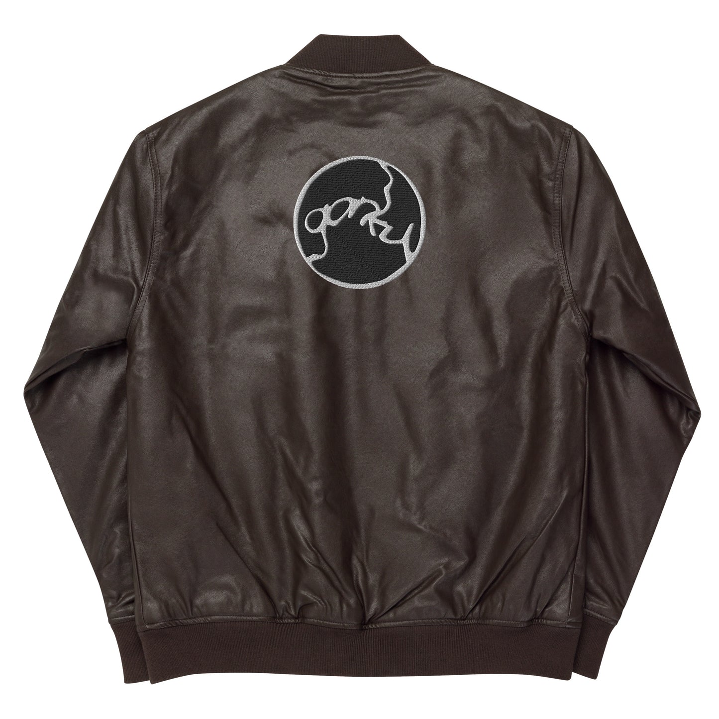 Gorky Faux Leather Bomber Jacket
