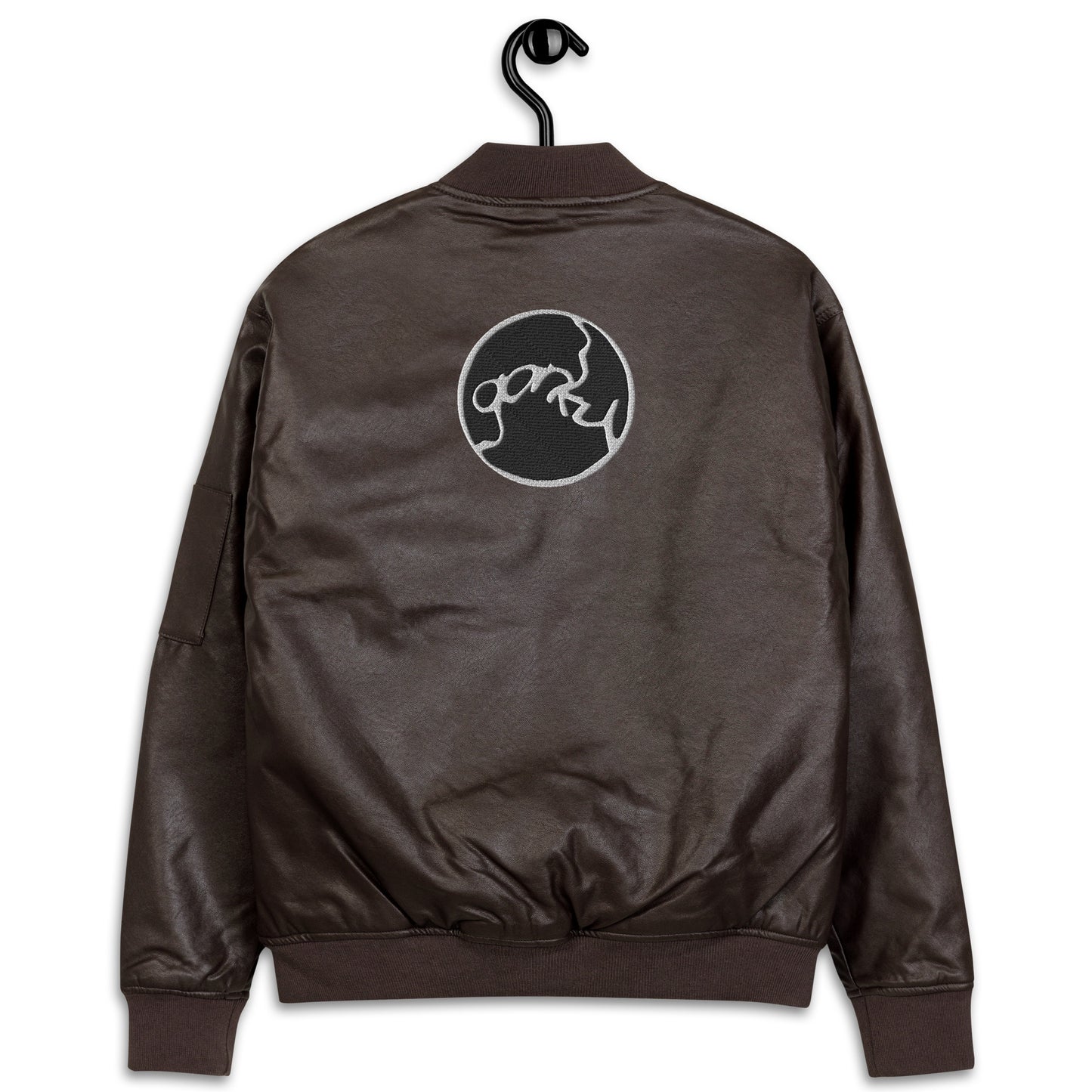 Gorky Faux Leather Bomber Jacket