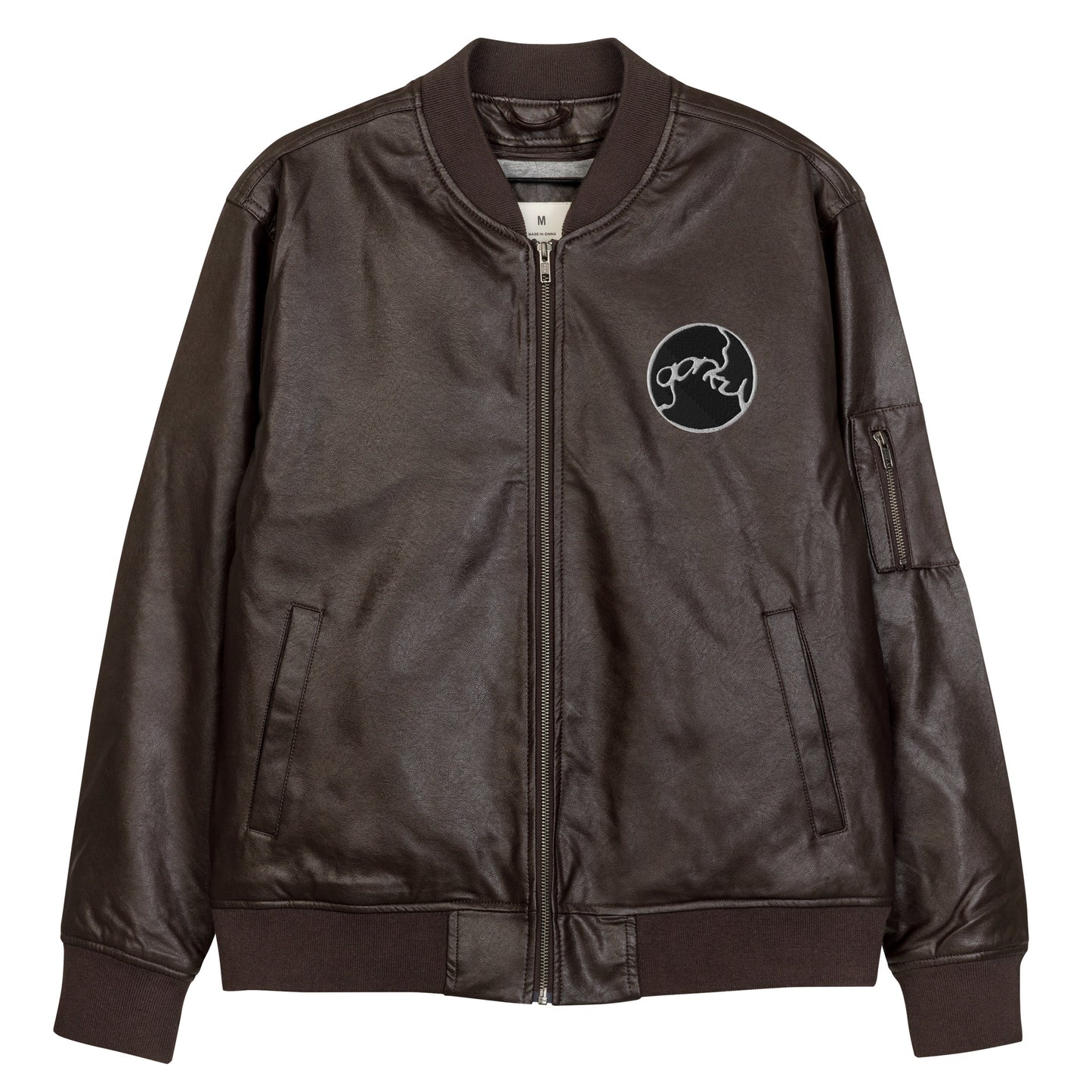 Gorky Faux Leather Bomber Jacket