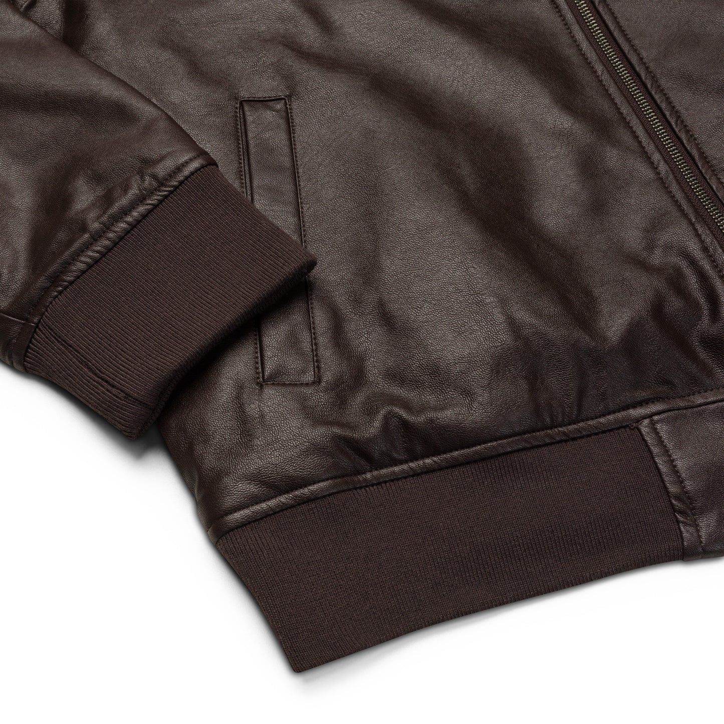 Gorky Faux Leather Bomber Jacket