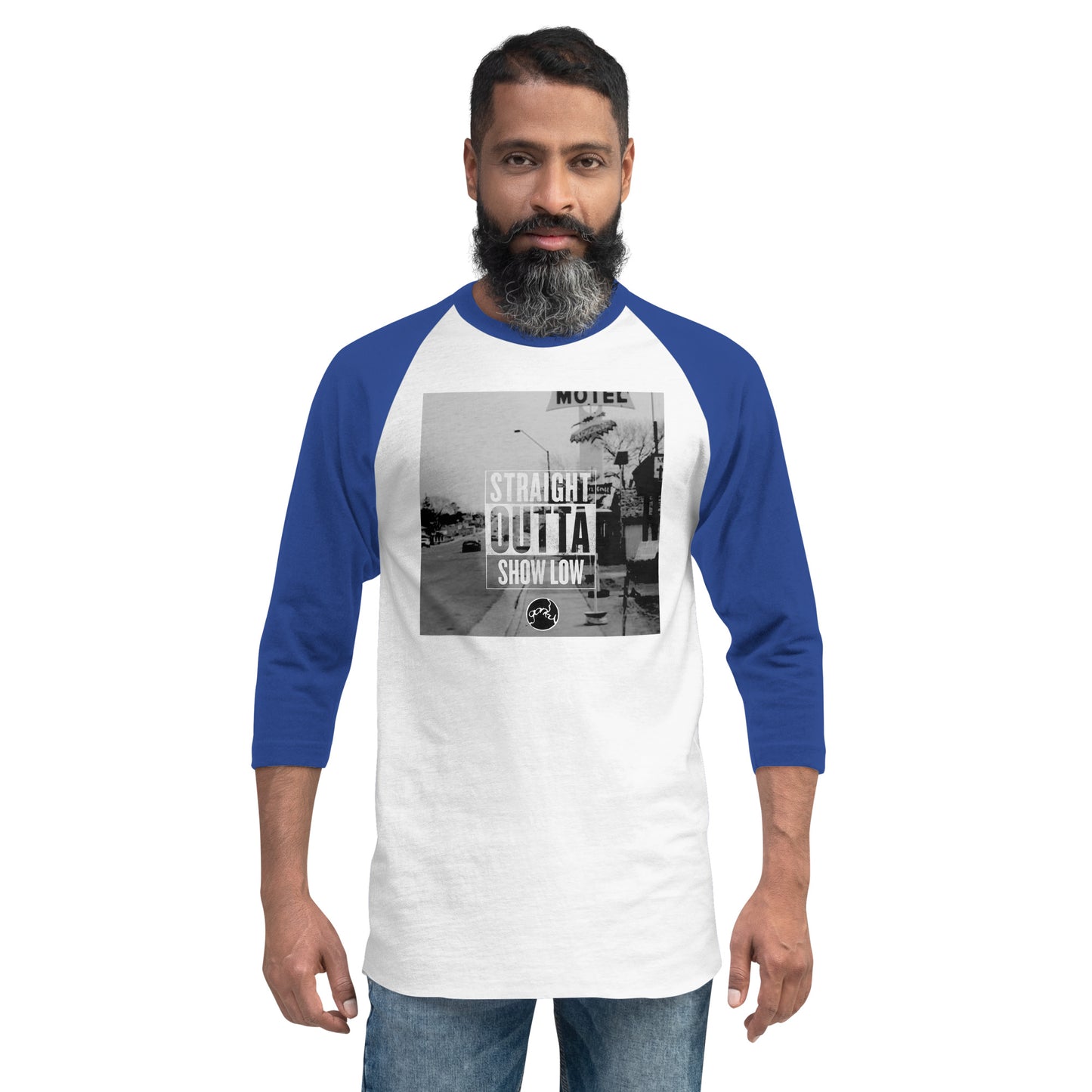 STRAIGHT OUTTA SHOW LOW 3/4 sleeve raglan shirt