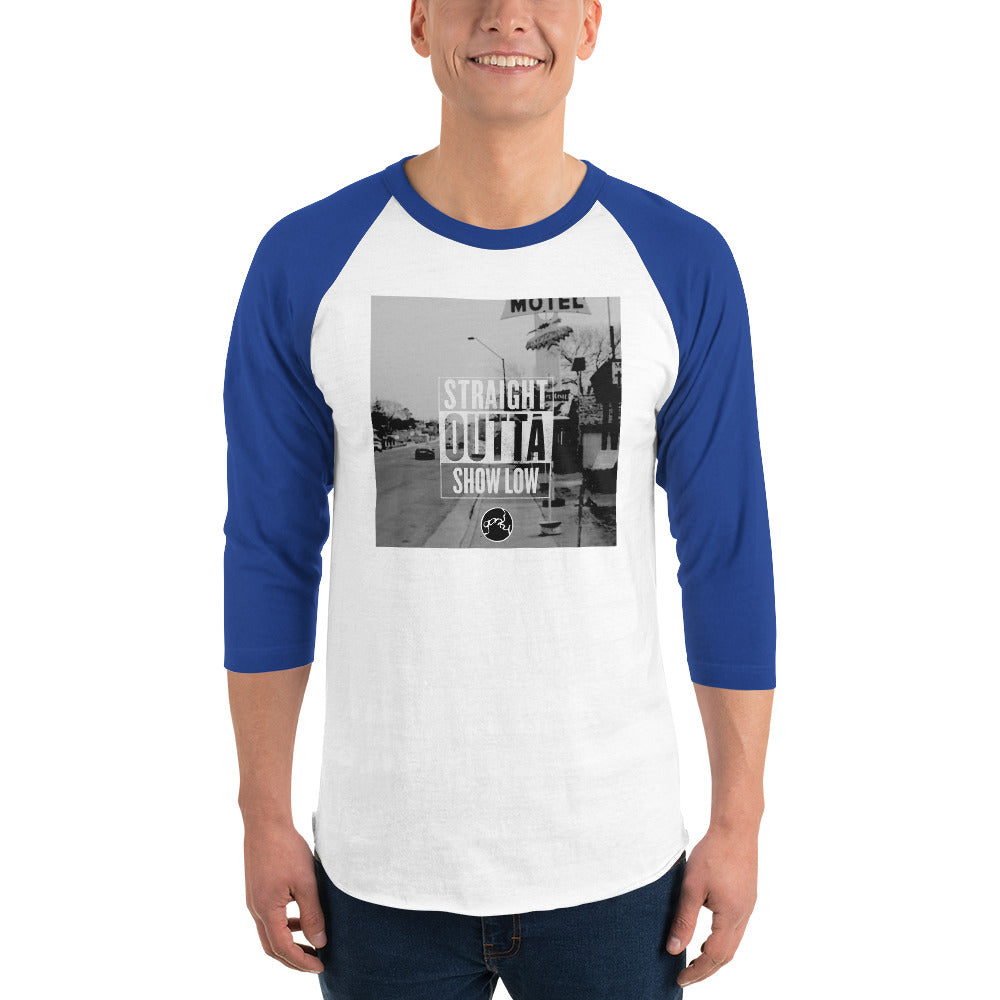 STRAIGHT OUTTA SHOW LOW 3/4 sleeve raglan shirt