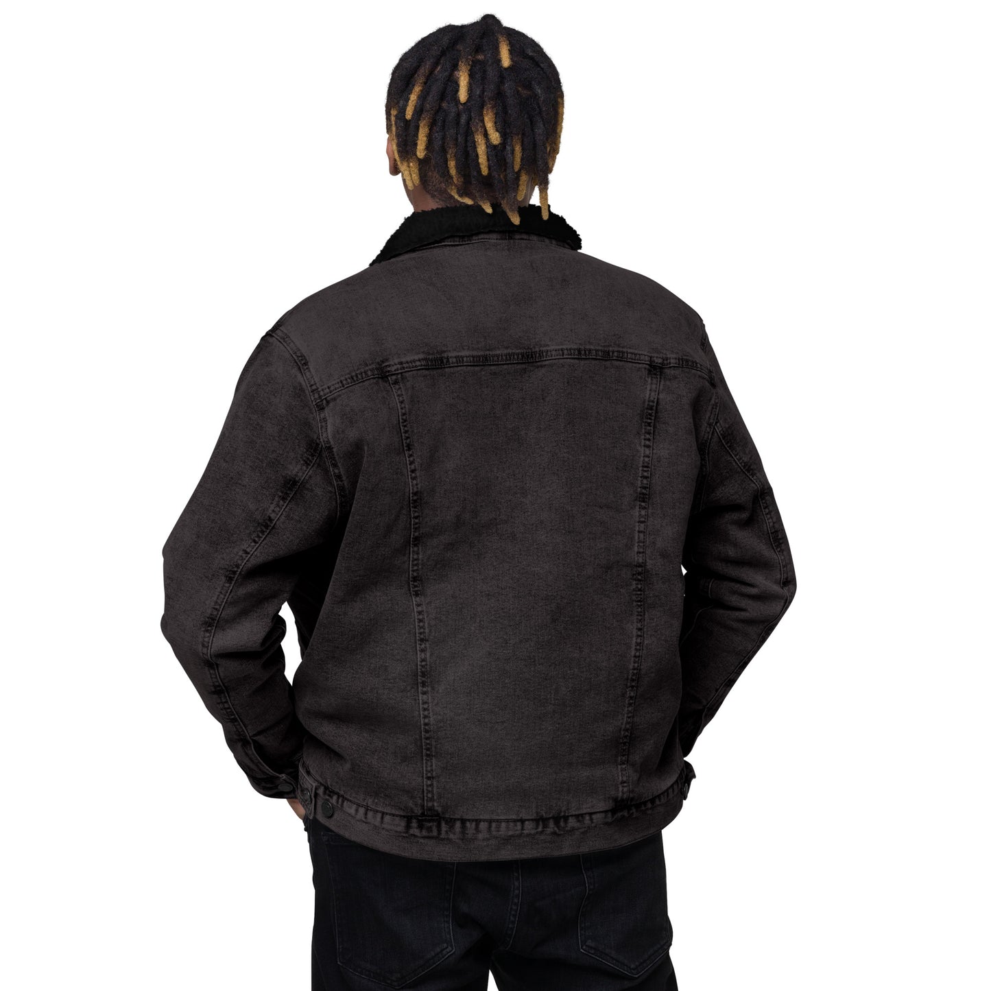 Gorkmania! Unisex denim sherpa jacket
