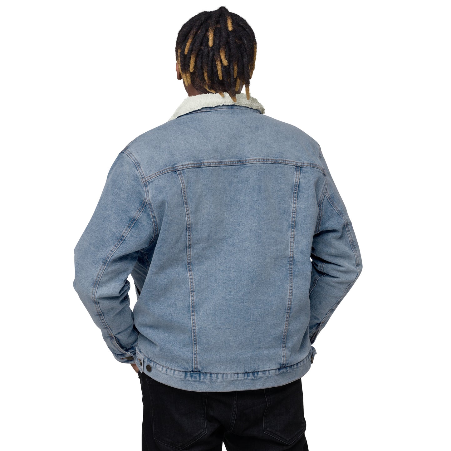 Gorkmania! Unisex denim sherpa jacket