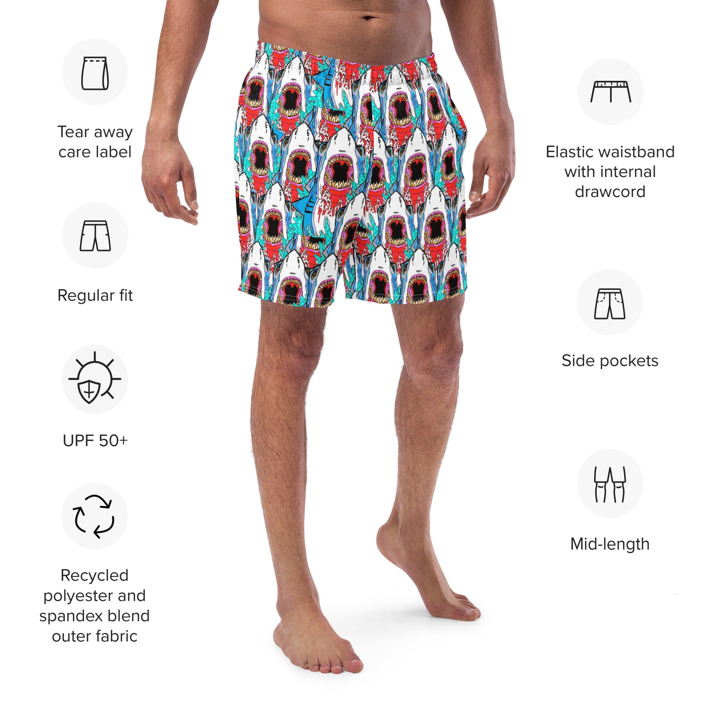 Men's Megalodon! Swim Trunks