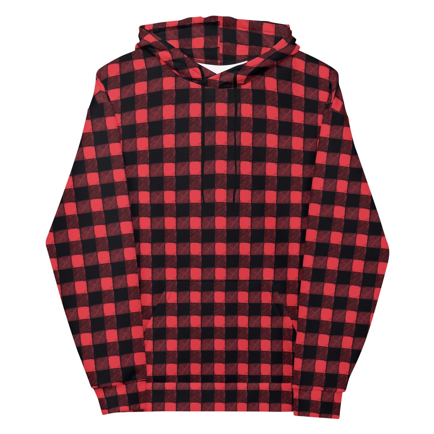 White Mountain Red Buffalo Plaid Unisex Hoodie