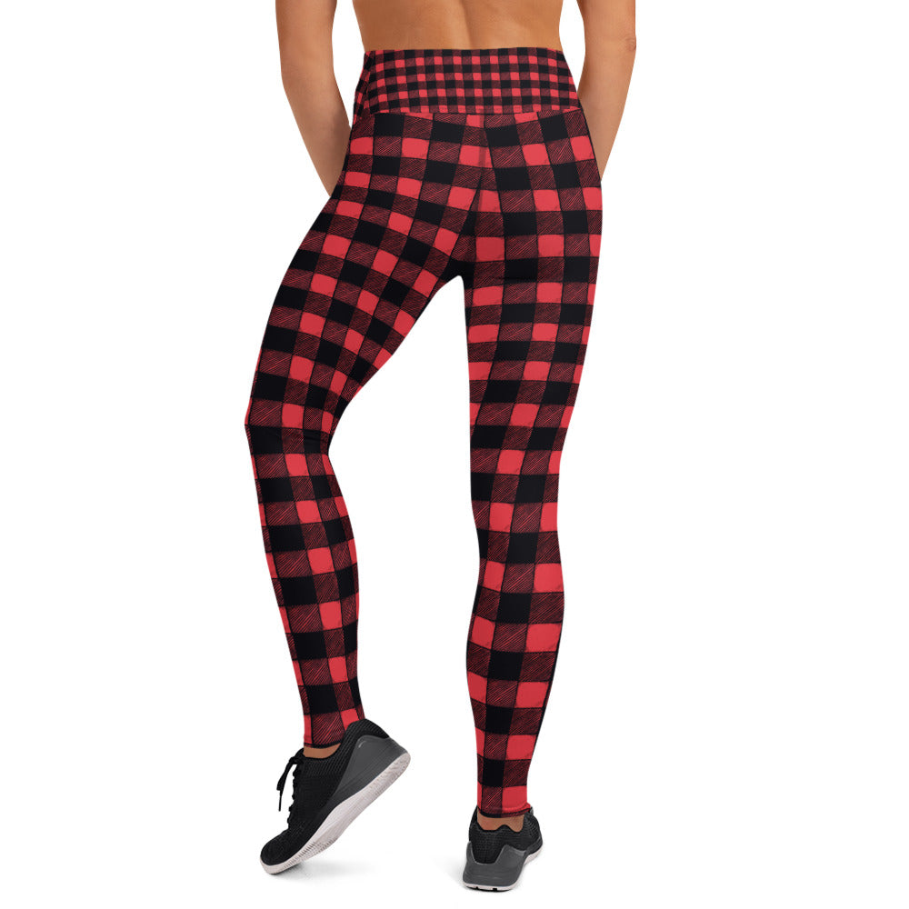 Gorky #Datass Sitgreaves County Red Plaid Yoga Pants