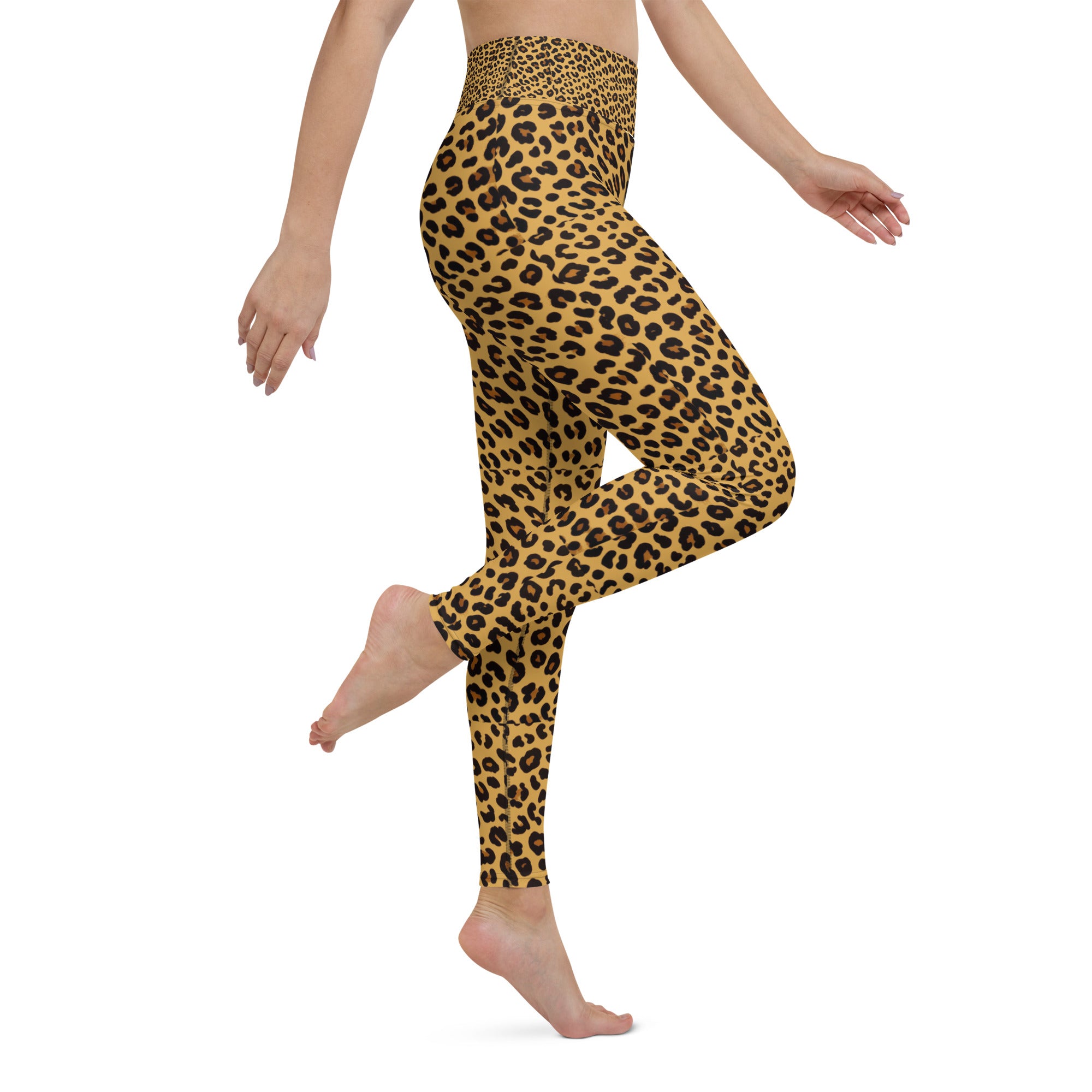 Yoga Basic Leopard Print Yoga Tights Seamless High Stretch Wide Waistband  Sports Leggings | SHEIN USA